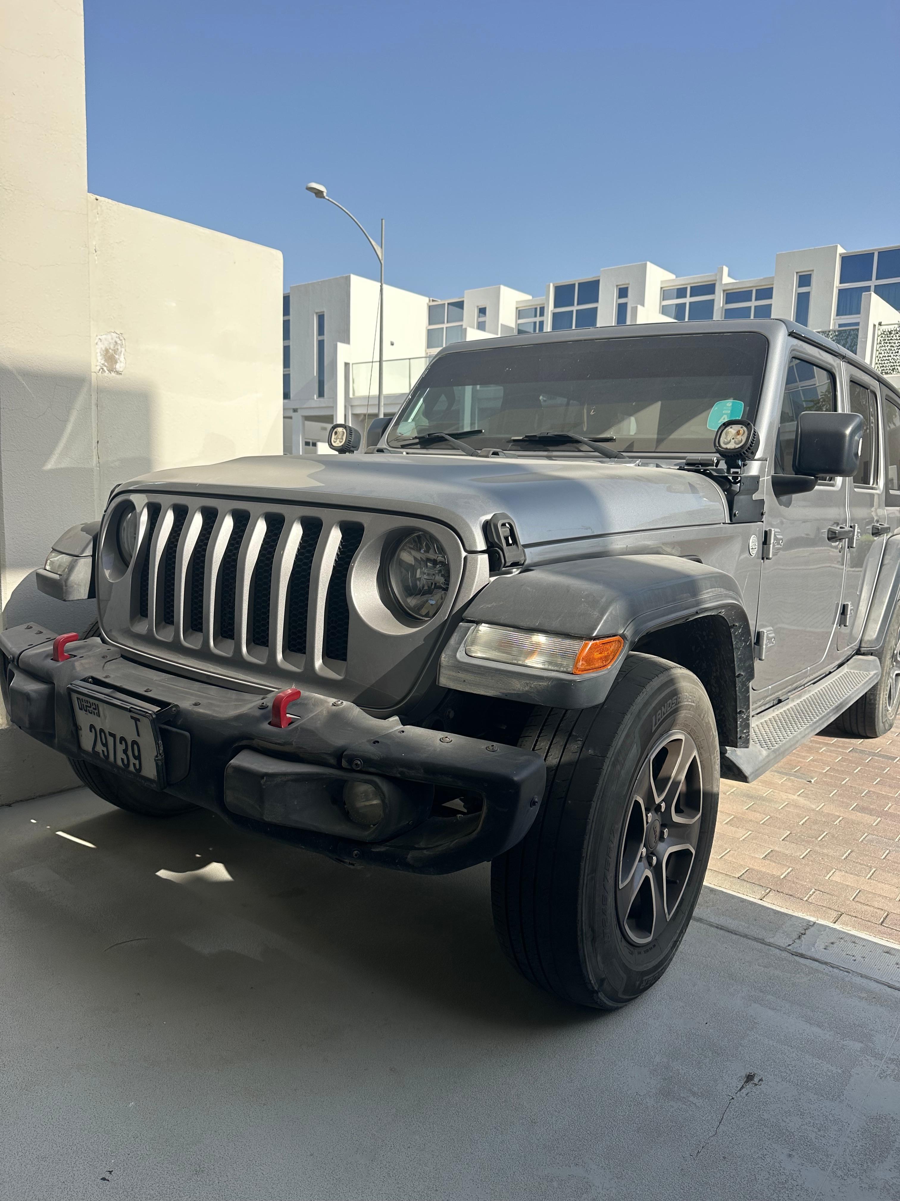 Gray Jeep Wrangler Unlimited Sport 2018